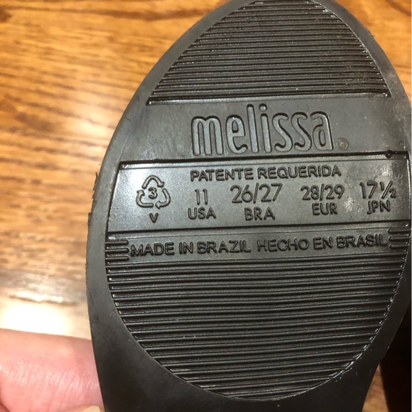 Mini Melissa Bow Open Toe Flats Size 11 - Picture 6 of 10